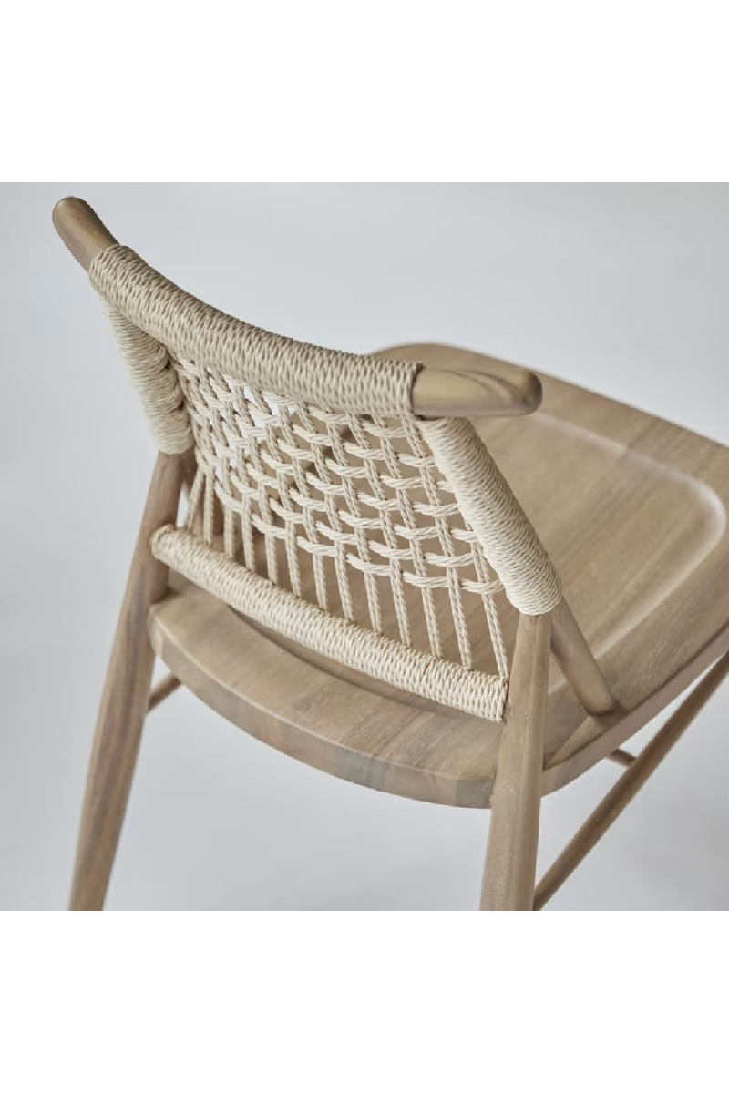 Woven Backrest Dining Chair Set (2) | Tikamoon Arturo  | Woodfurniture.com