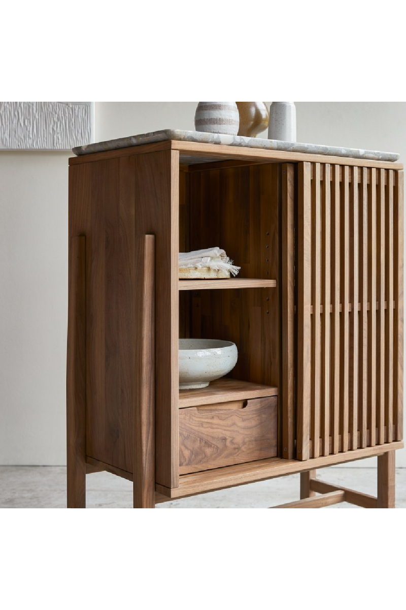 Walnut Sliding Door Sideboard | Tikamoon Isaure | Woodfurniture.com