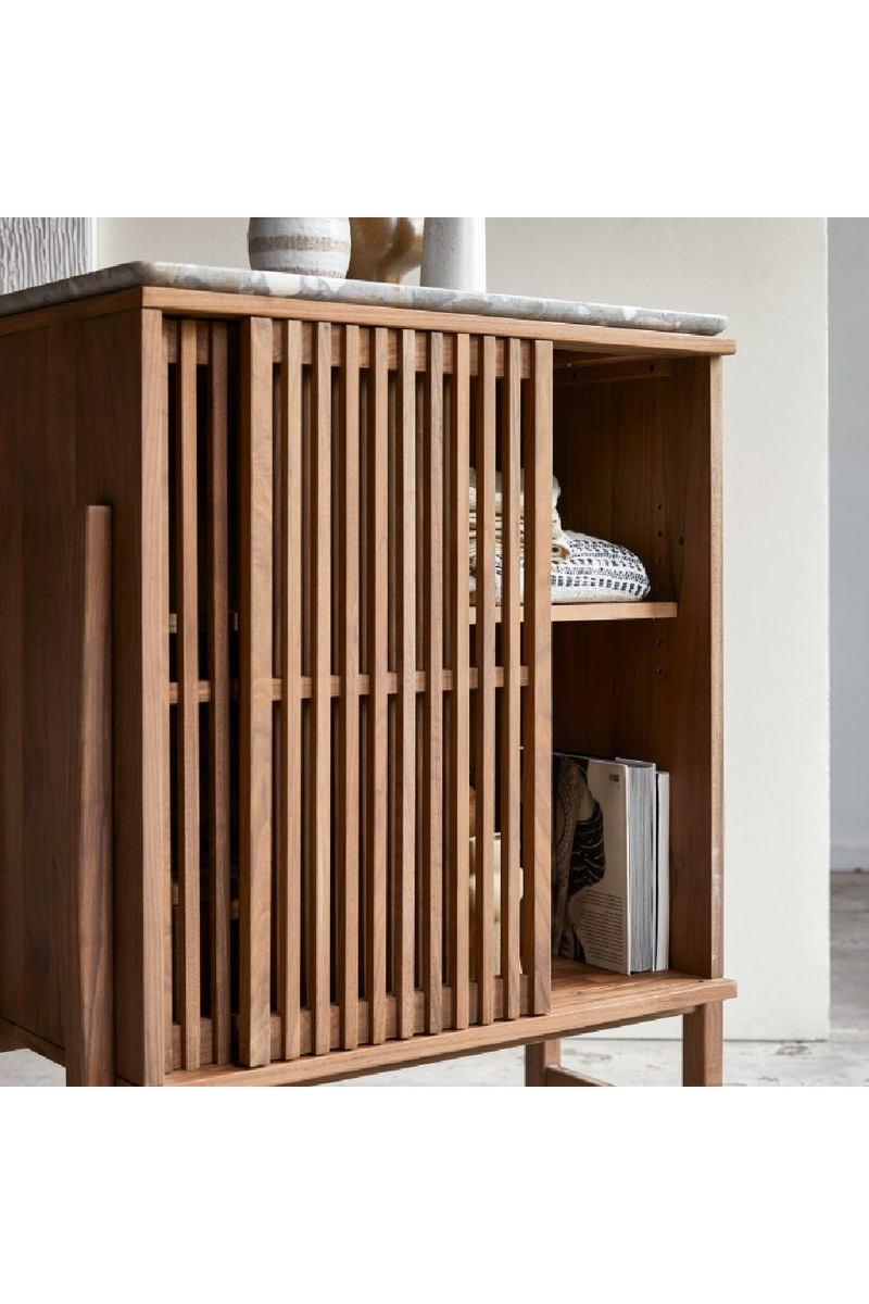 Walnut Sliding Door Sideboard | Tikamoon Isaure | Woodfurniture.com