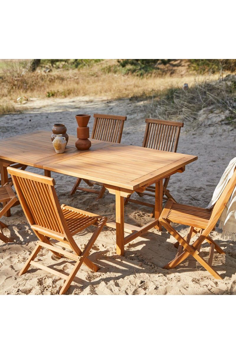 Acacia Garden Table And Chairs Set | Tikamoon Capri | Woodfurniture.com