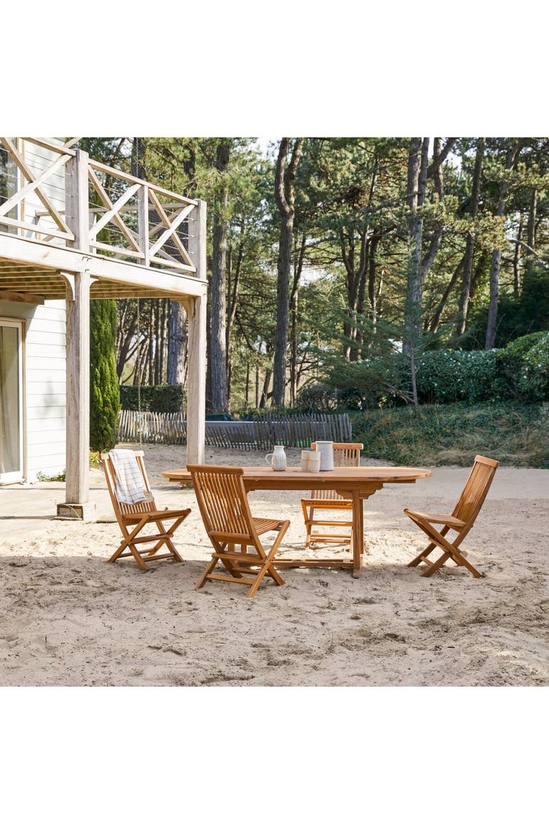 Acacia Oval Garden Table And Chairs Set | Tikamoon Capri | Woodfurniture.com