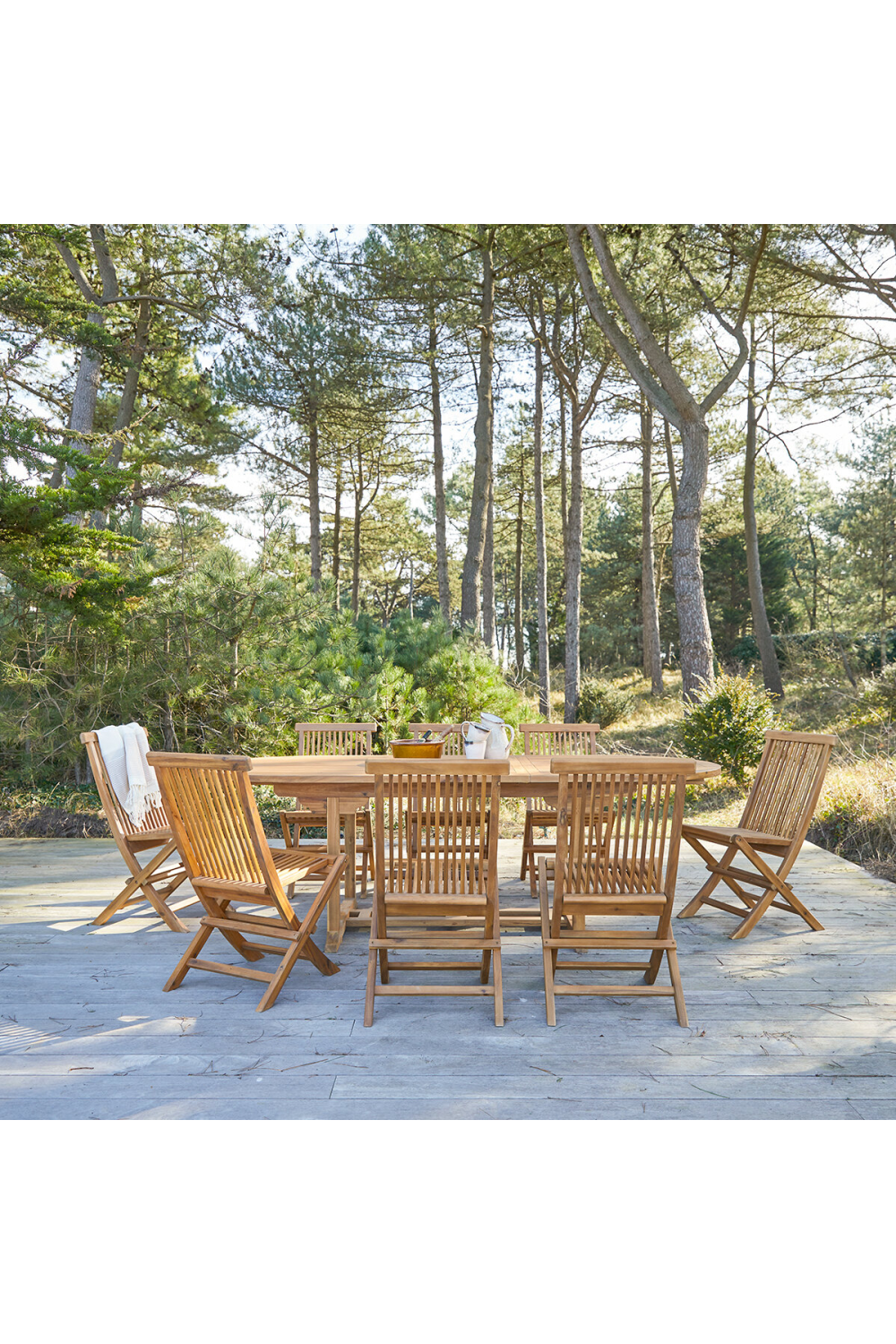 Oval Acacia Garden Table | Tikamoon Capri | Woodfurniture.com