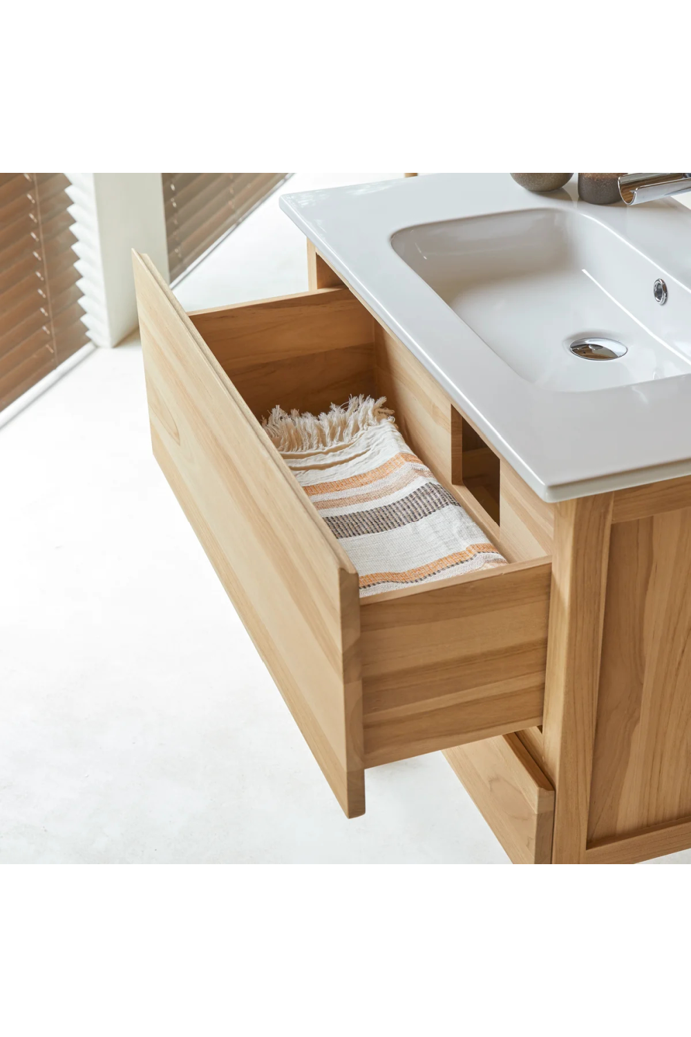 Ceramic Sink Bathroom Cabinet | Tikamoon Edgar | Woodfurniture.com