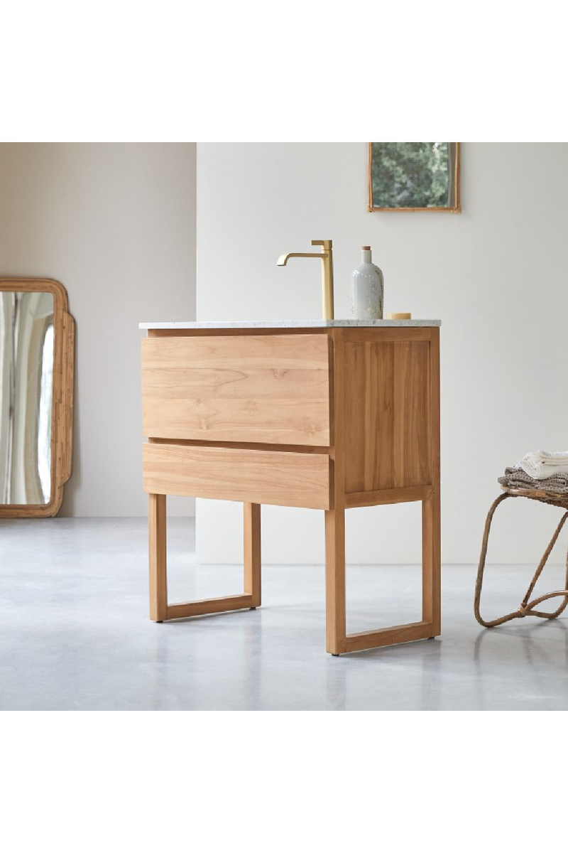 White Terrazzo Vanity Unit | Tikamoon Edgar | Woodfurniture.com