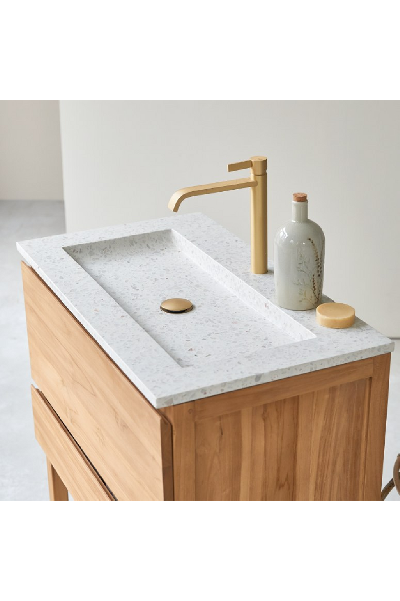 White Terrazzo Vanity Unit | Tikamoon Edgar | Woodfurniture.com