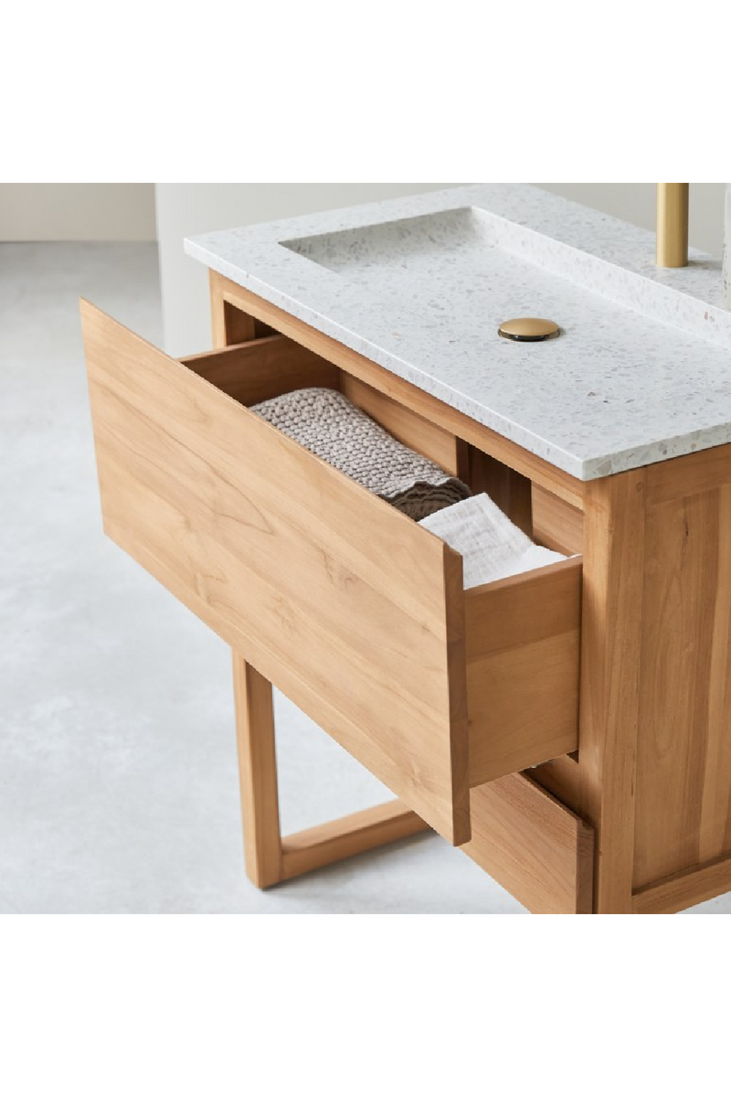 White Terrazzo Vanity Unit | Tikamoon Edgar | Woodfurniture.com