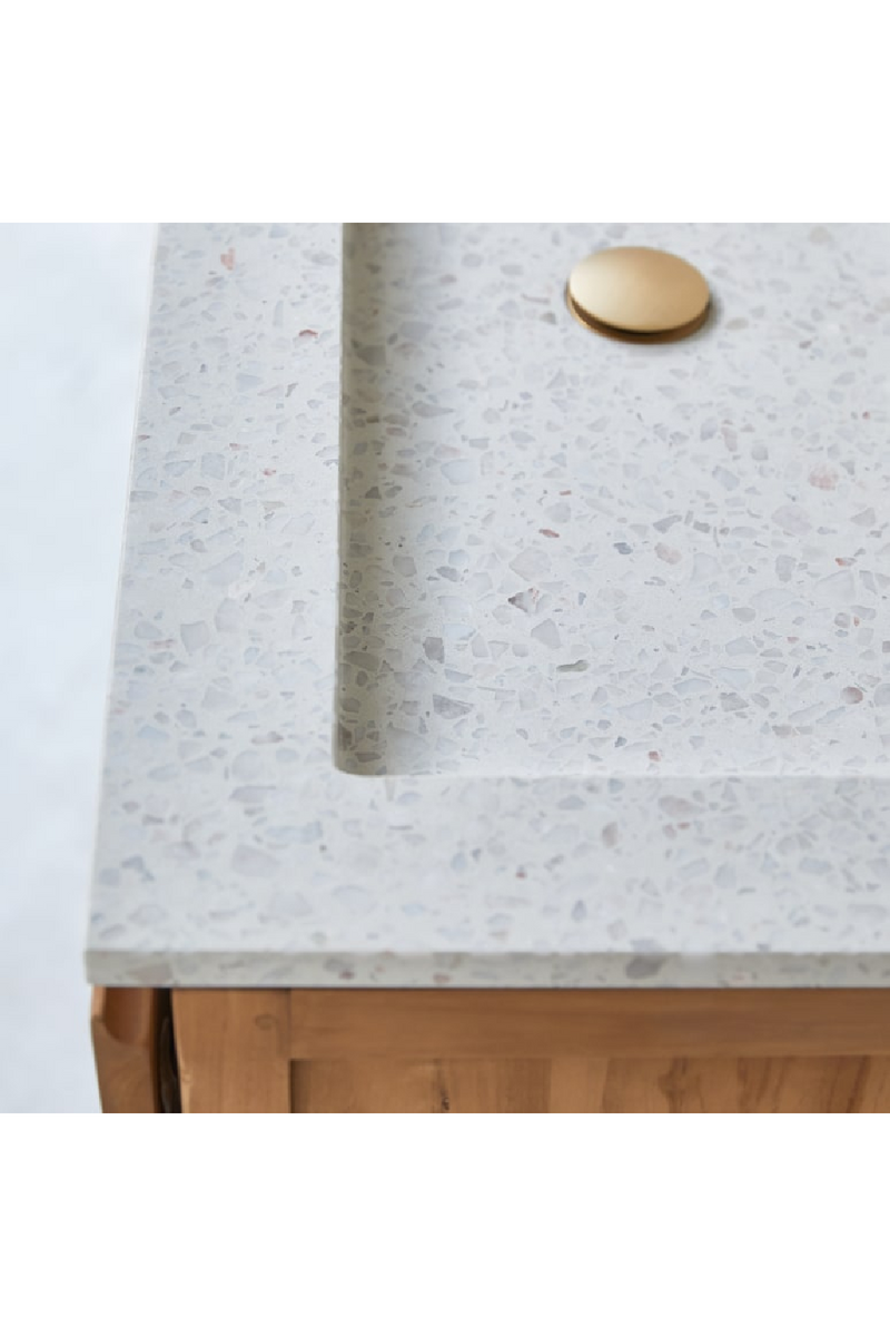 White Terrazzo Vanity Unit | Tikamoon Edgar | Woodfurniture.com