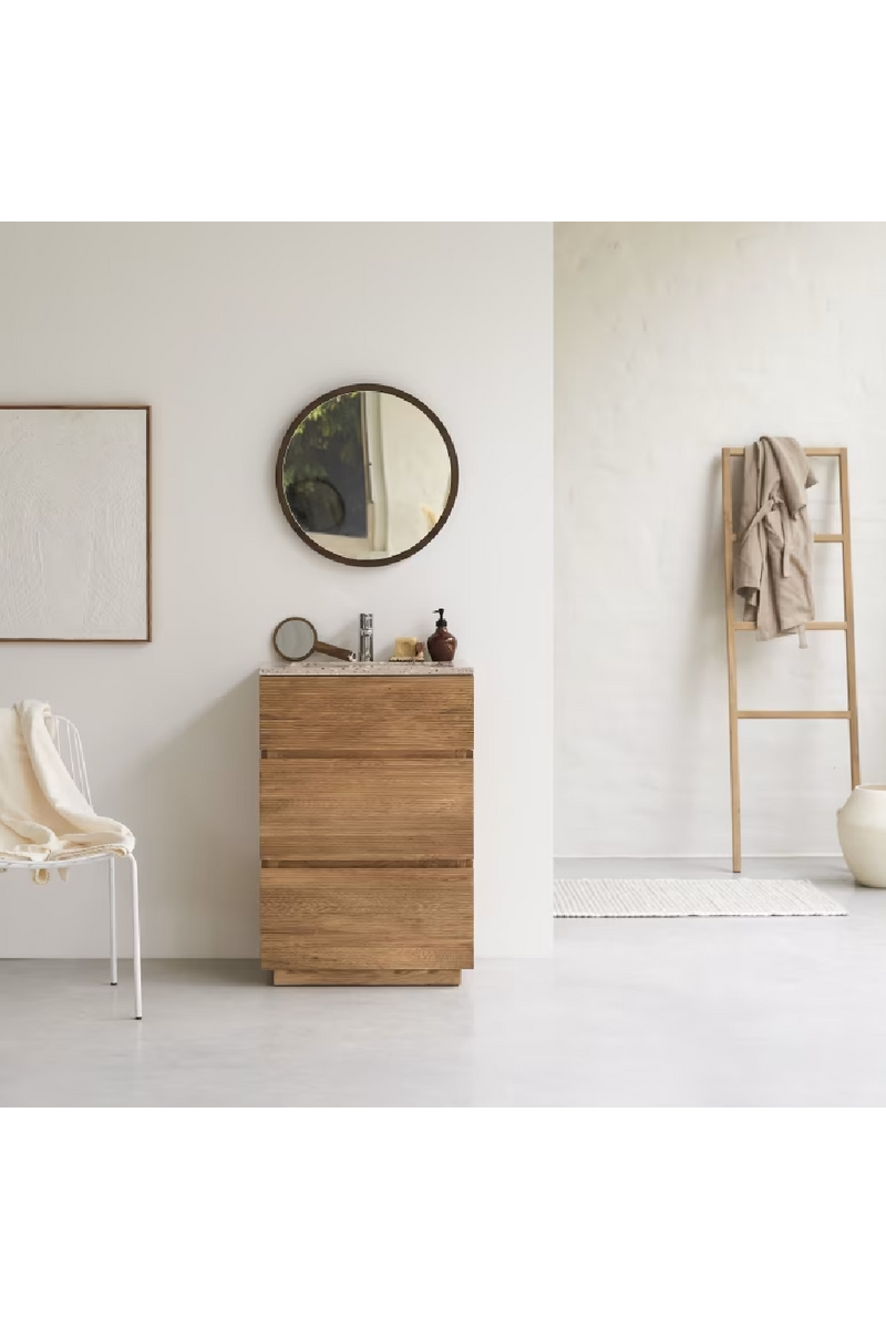 Solid Oak 3-Drawer Vanity Unit | Tikamoon Karl | Woodfurniture.com