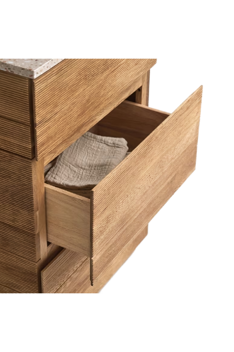 Solid Oak 3-Drawer Vanity Unit | Tikamoon Karl | Woodfurniture.com