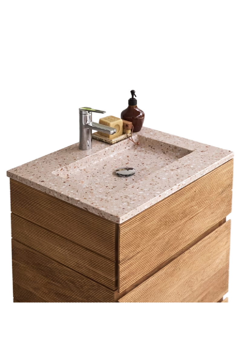 Solid Oak 3-Drawer Vanity Unit | Tikamoon Karl | Woodfurniture.com