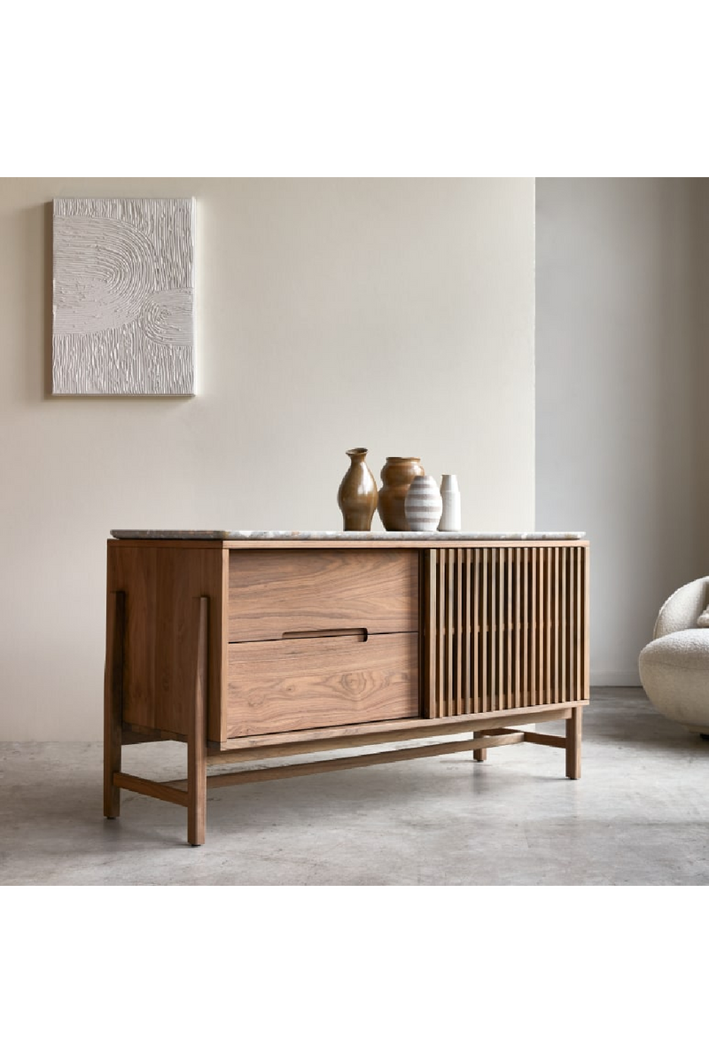 Terrazzo Top 2-Drawer Sideboard | Tikamoon Isaure | Woodfurniture.com