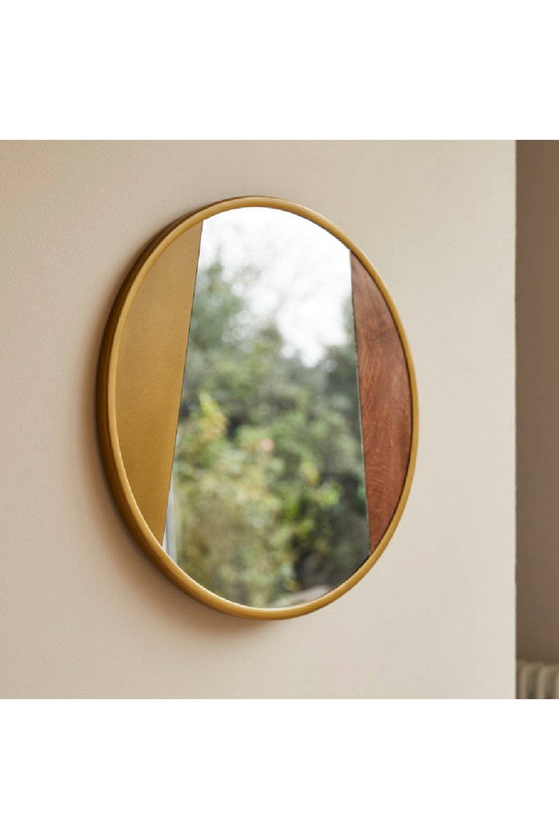 Gold Framed Round Mirror | Tikamoon Andrea | Woodfurniture.com