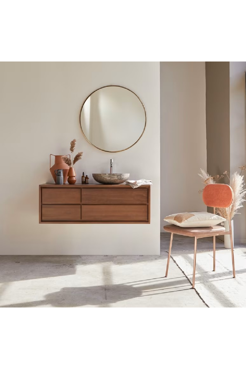 Teak Wall Mounted Vanity Unit | Tikamoon Parker  | Woodfurniture.com