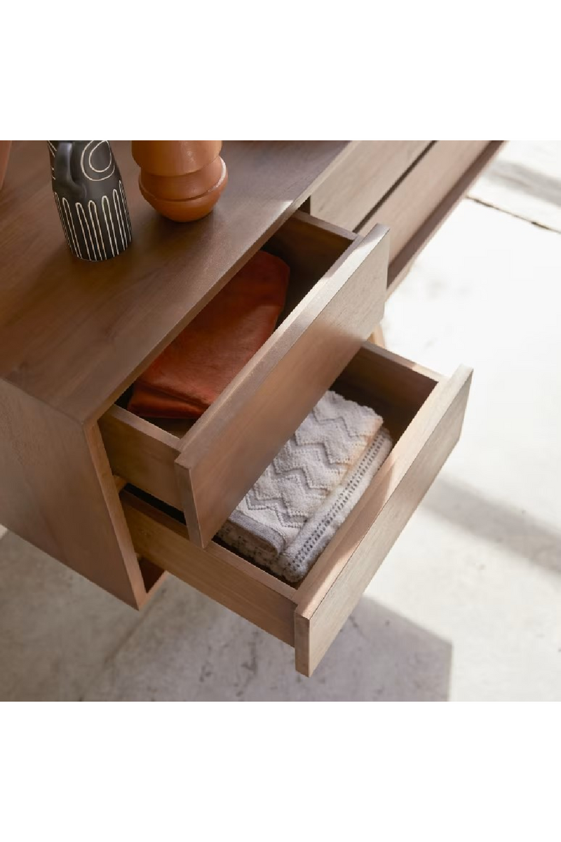 Teak Wall Mounted Vanity Unit | Tikamoon Parker | Woodfurniture.com