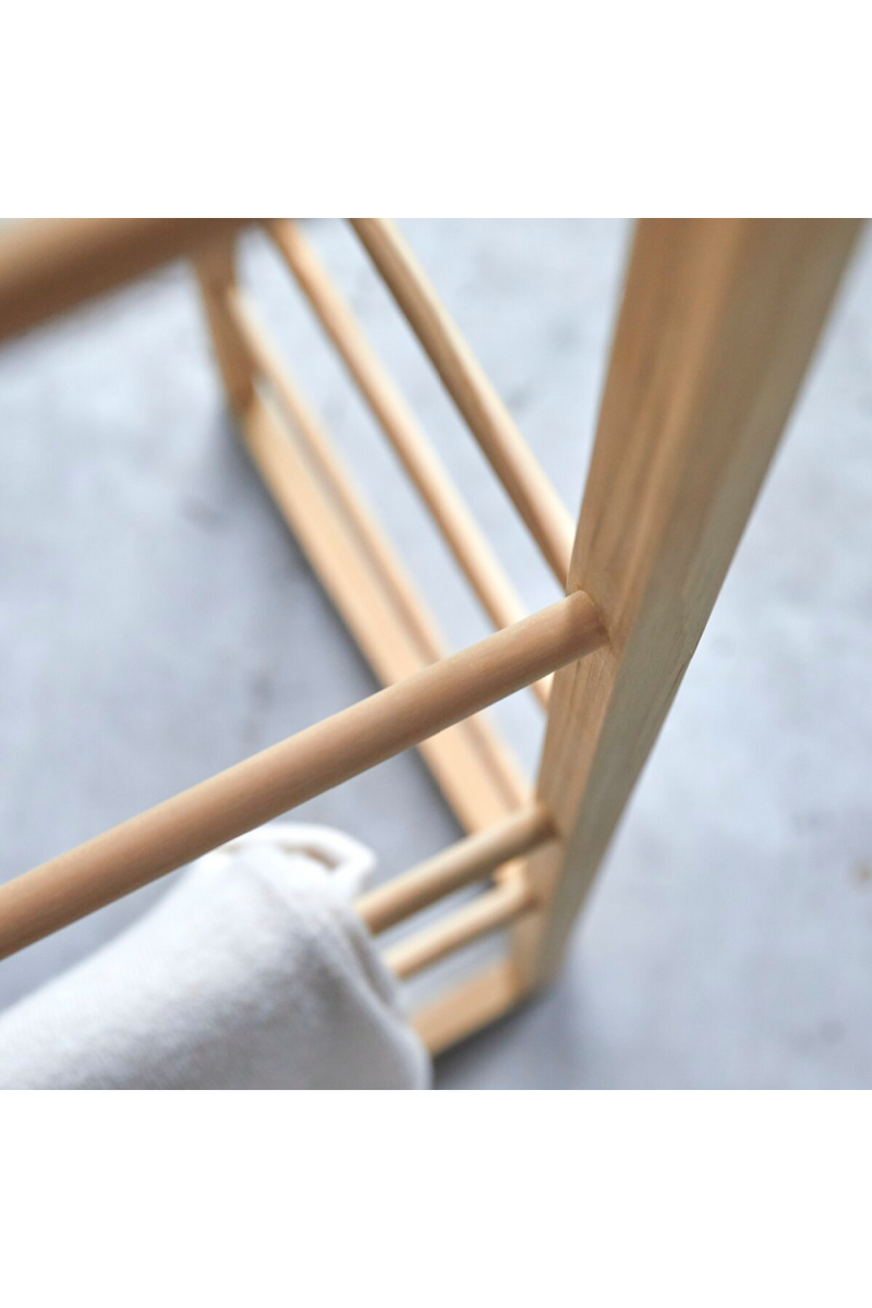 Solid Teak Towel Rack | Tikamoon Anton | Woodfurniture.com