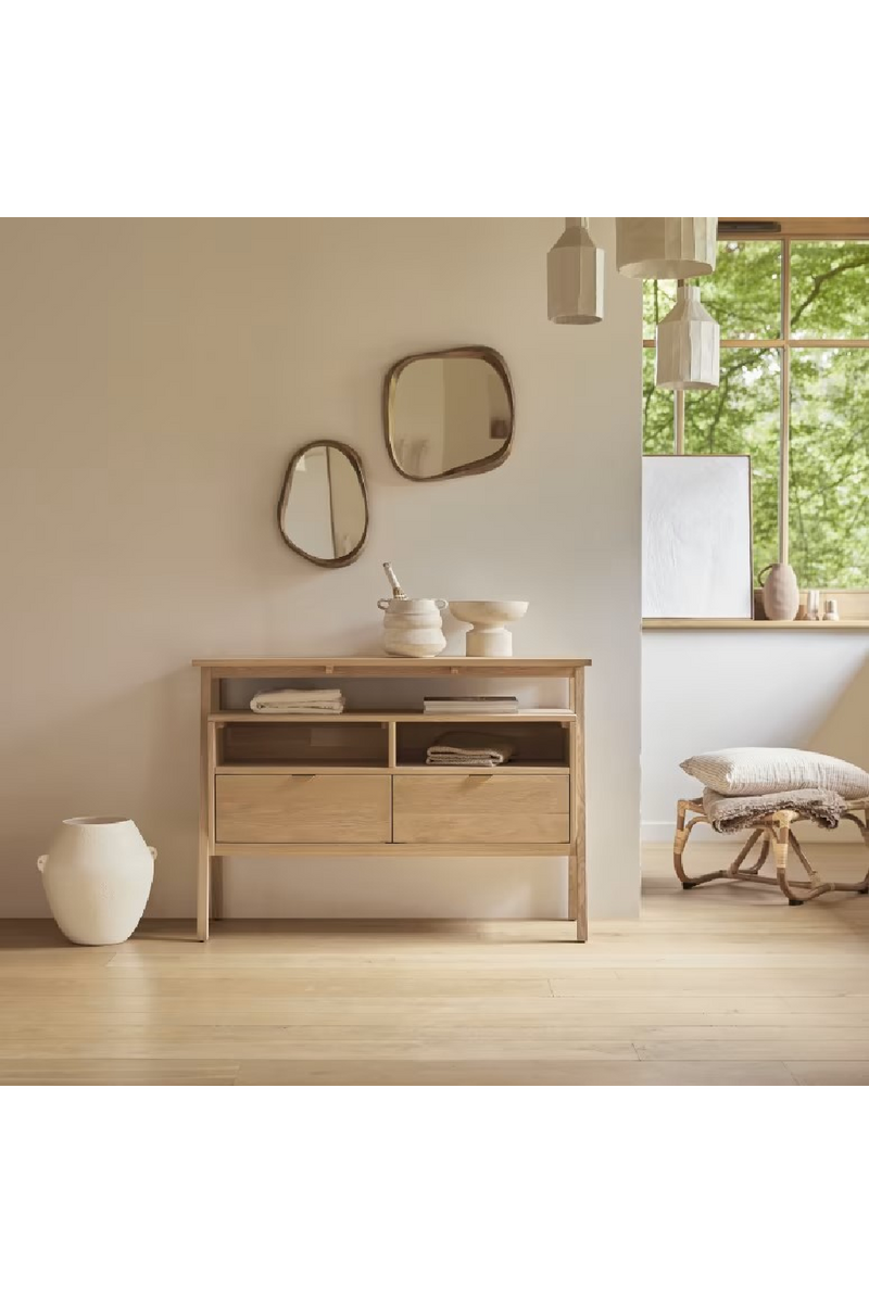 Oak Minimalist Console Table | Tikamoon Pola | Woodfurniture.com