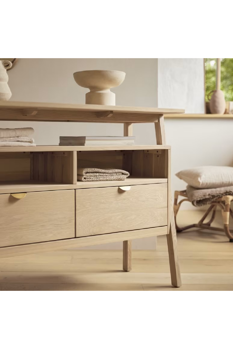 Oak Minimalist Console Table | Tikamoon Pola | Woodfurniture.com