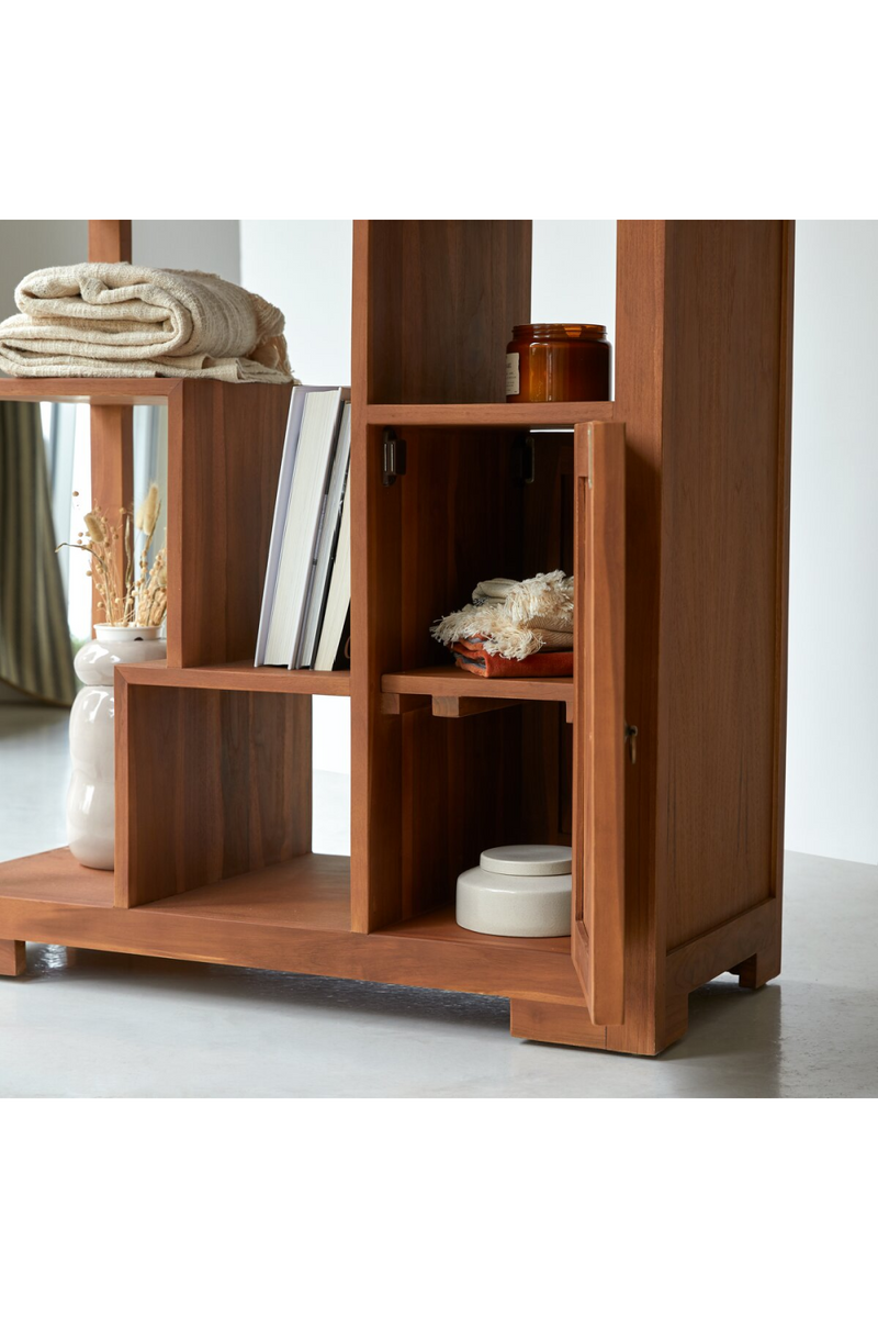 Teak Modern Bookcase | Tikamoon Zen Alco | Woodfurniture.com