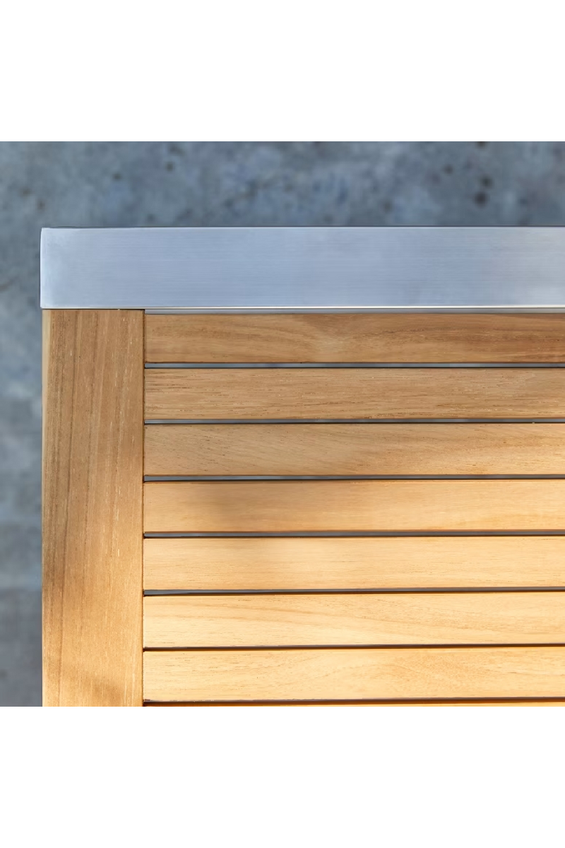 Slatted Teak Modern Outdoor Table | Tikamoon Arno | Woodfurniture.com