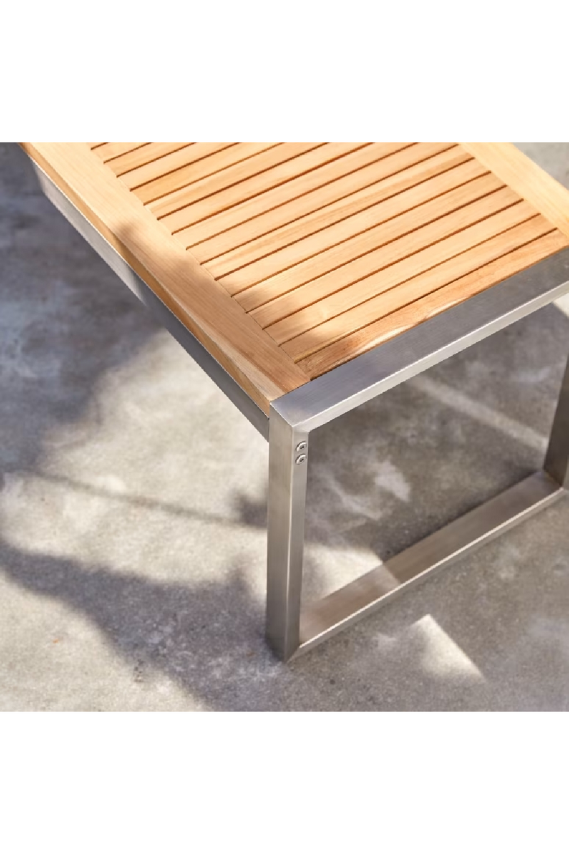 Slatted Teak Modern Outdoor Table | Tikamoon Arno | Woodfurniture.com