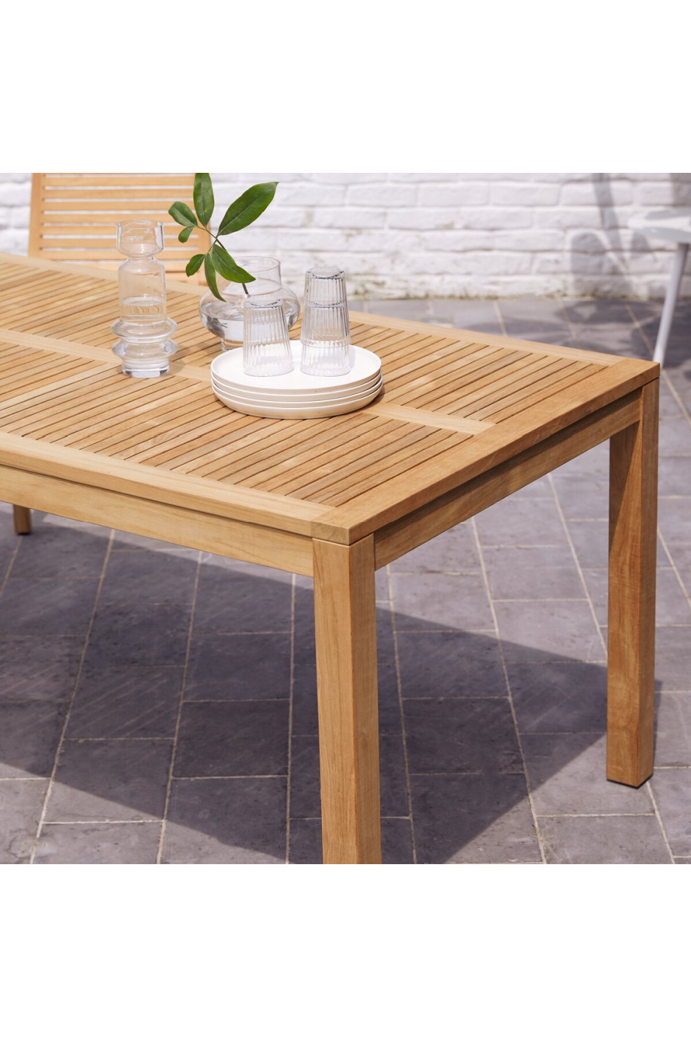 Solid Teak Outdoor Table | Tikamoon Teo | Woodfurniture.com