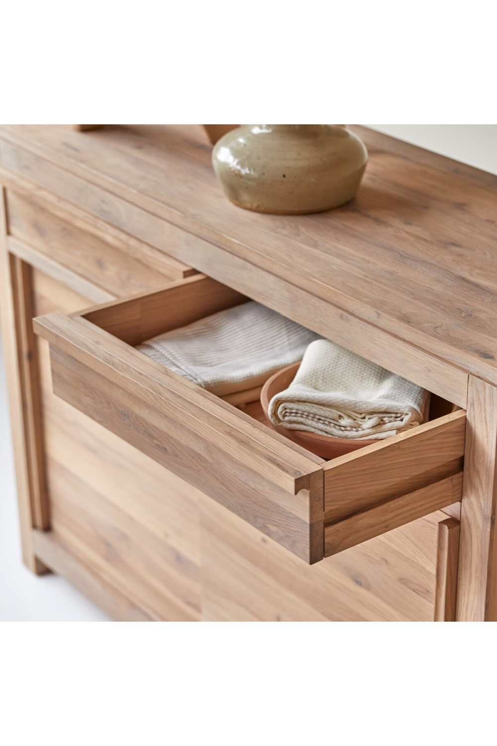 Oiled Oak Minimalist Sideboard | Tikamoon Luce | Woodfurniture.com