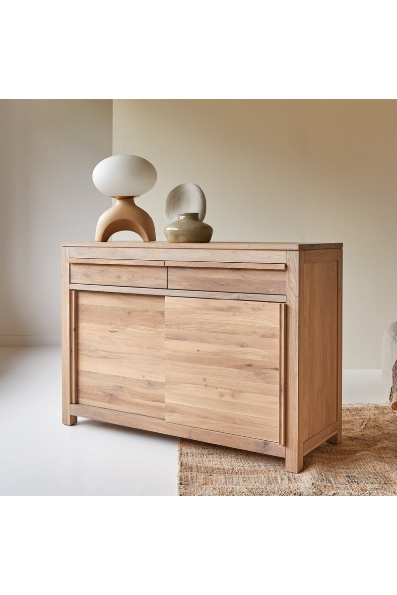 Oiled Oak Minimalist Sideboard | Tikamoon Luce | Woodfurniture.com
