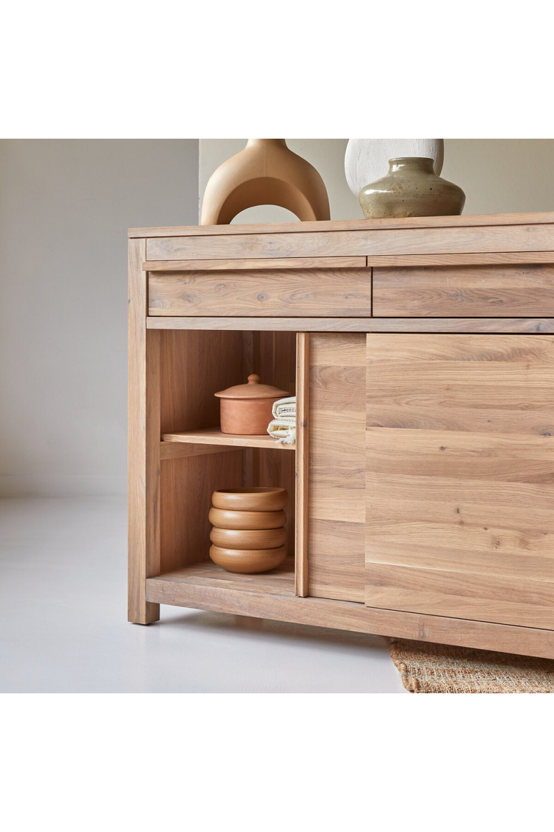Oiled Oak Minimalist Sideboard | Tikamoon Luce | Woodfurniture.com