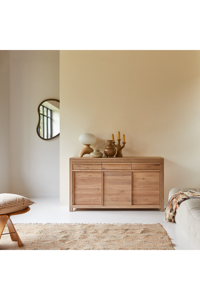 Oiled Oak Minimalist Sideboard | Tikamoon Luce | Woodfurniture.com