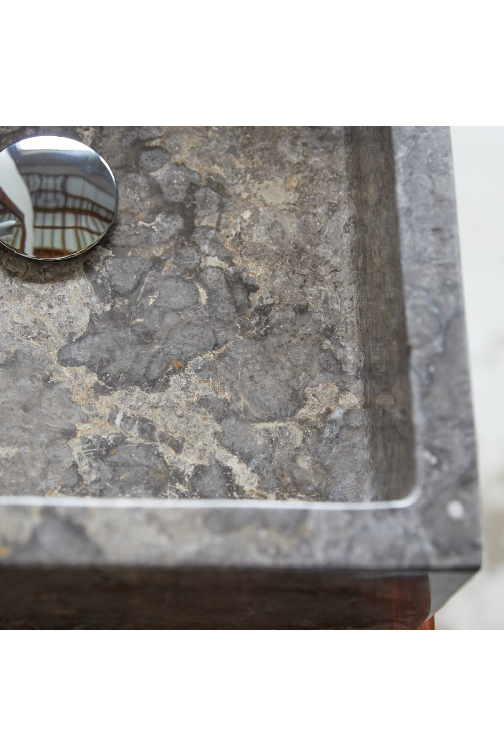 Gray Marble Bathroom Sink | Tikamoon Slats | Woodfurniture.com