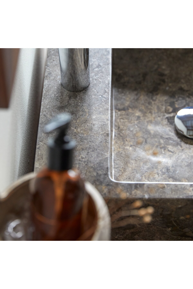 Gray Marble Bathroom Sink | Tikamoon Slats | Woodfurniture.com