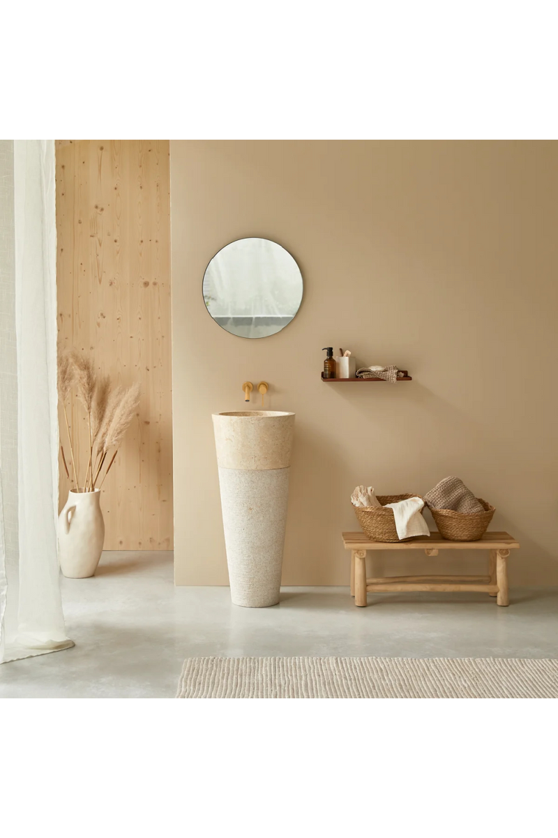 Cream Marble Conical Sink | Tikamoon Koni | Woodfurniture.com