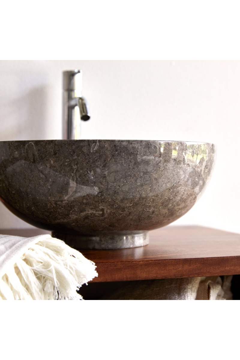 Gray Marble Bathroom Sink | Tikamoon Bahya | Woodfurniture.com