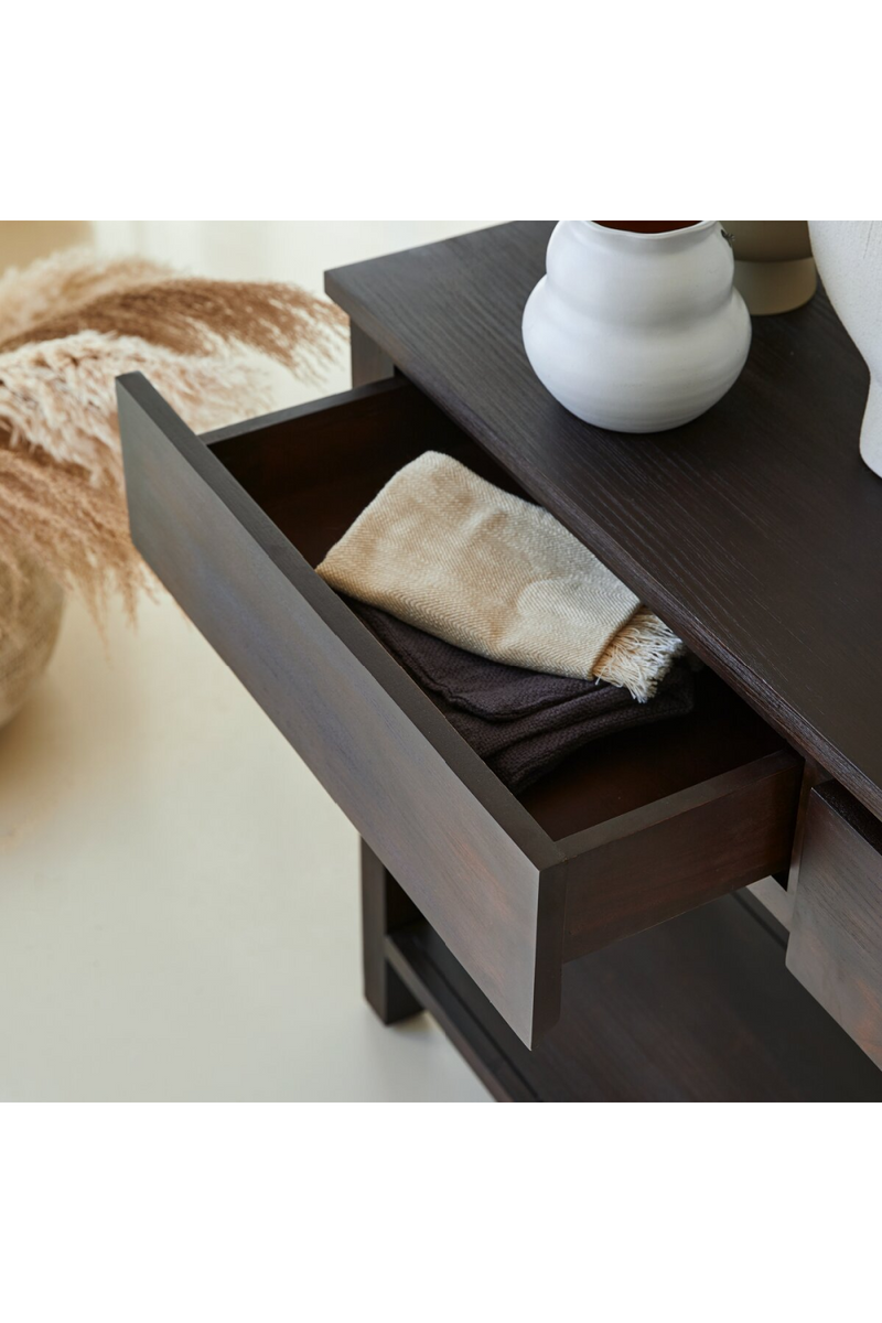 Solid Mahogany Console Table | Tikamoon Eva Biti | Woodfurniture.com
