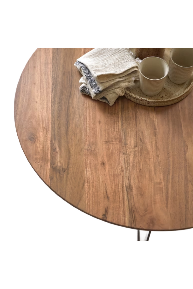 Round Acacia Coffee Table | Tikamoon Temis | Woodfurniture.com