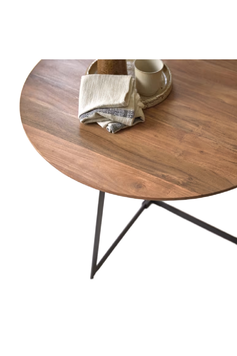 Round Acacia Coffee Table | Tikamoon Temis | Woodfurniture.com