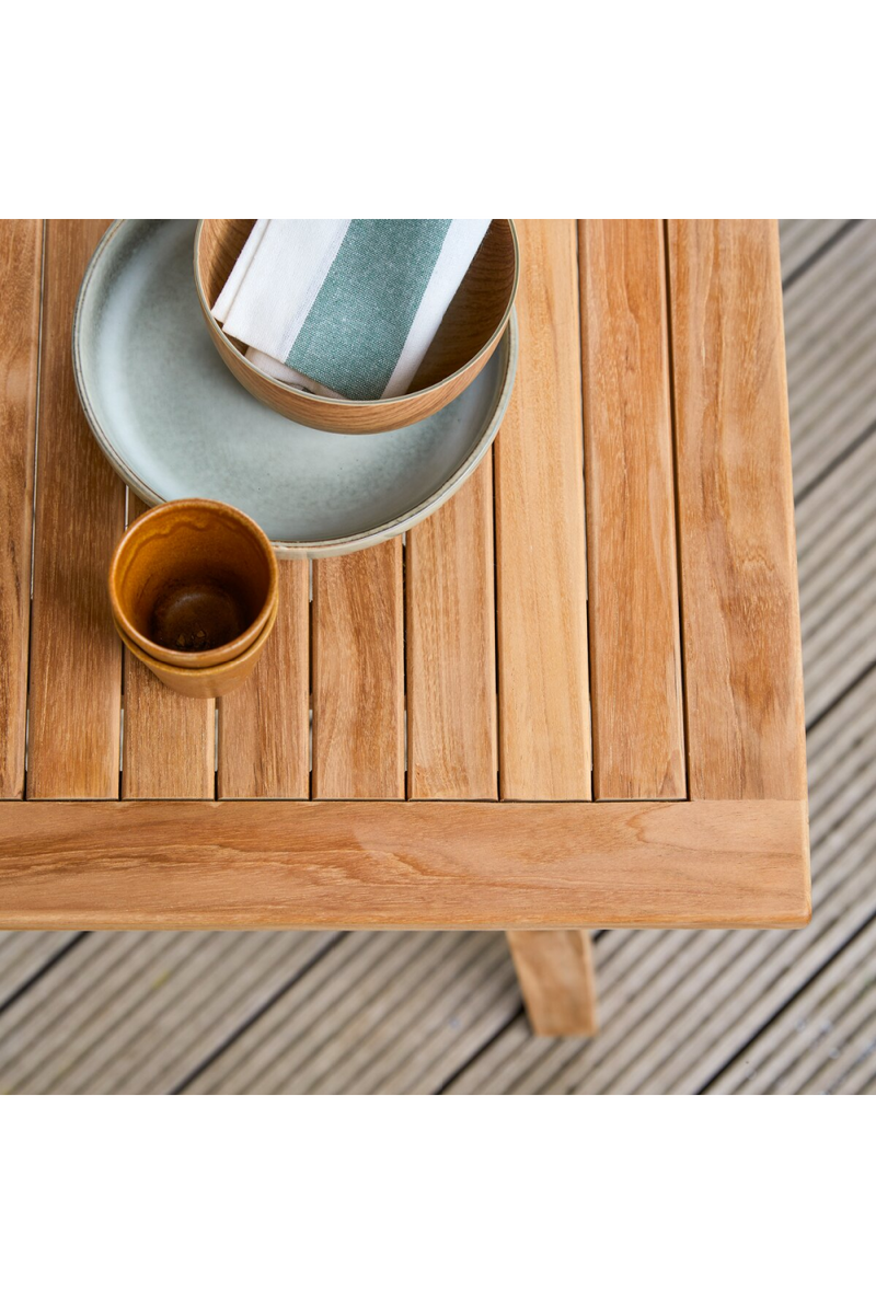 Classic Minimalist Teak Garden Table | Tikamoon Pamoa | Woodfurniture.com