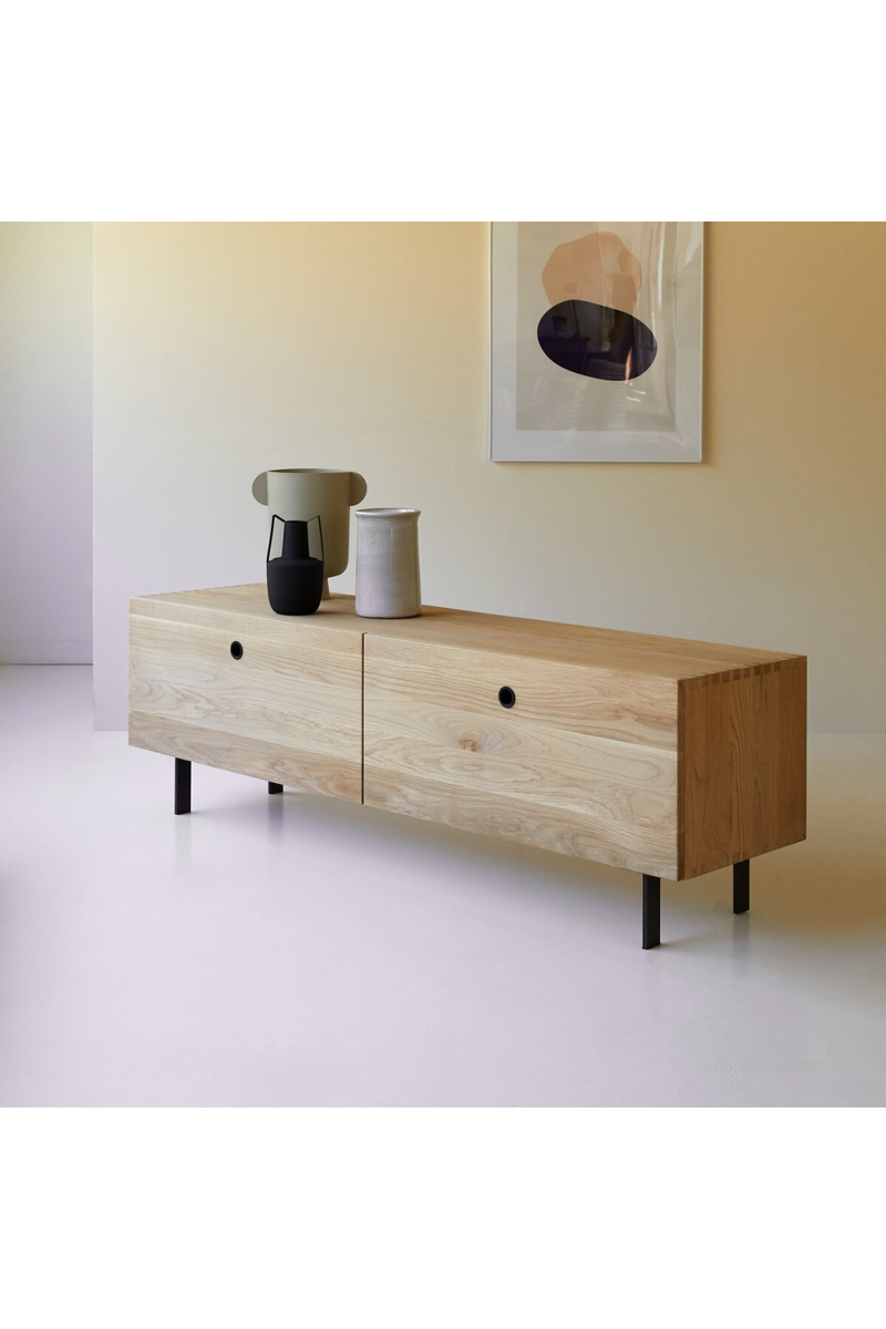 Modern Minimalist Oak TV Unit | Tikamoon Jeanne | Woodfurniture.com