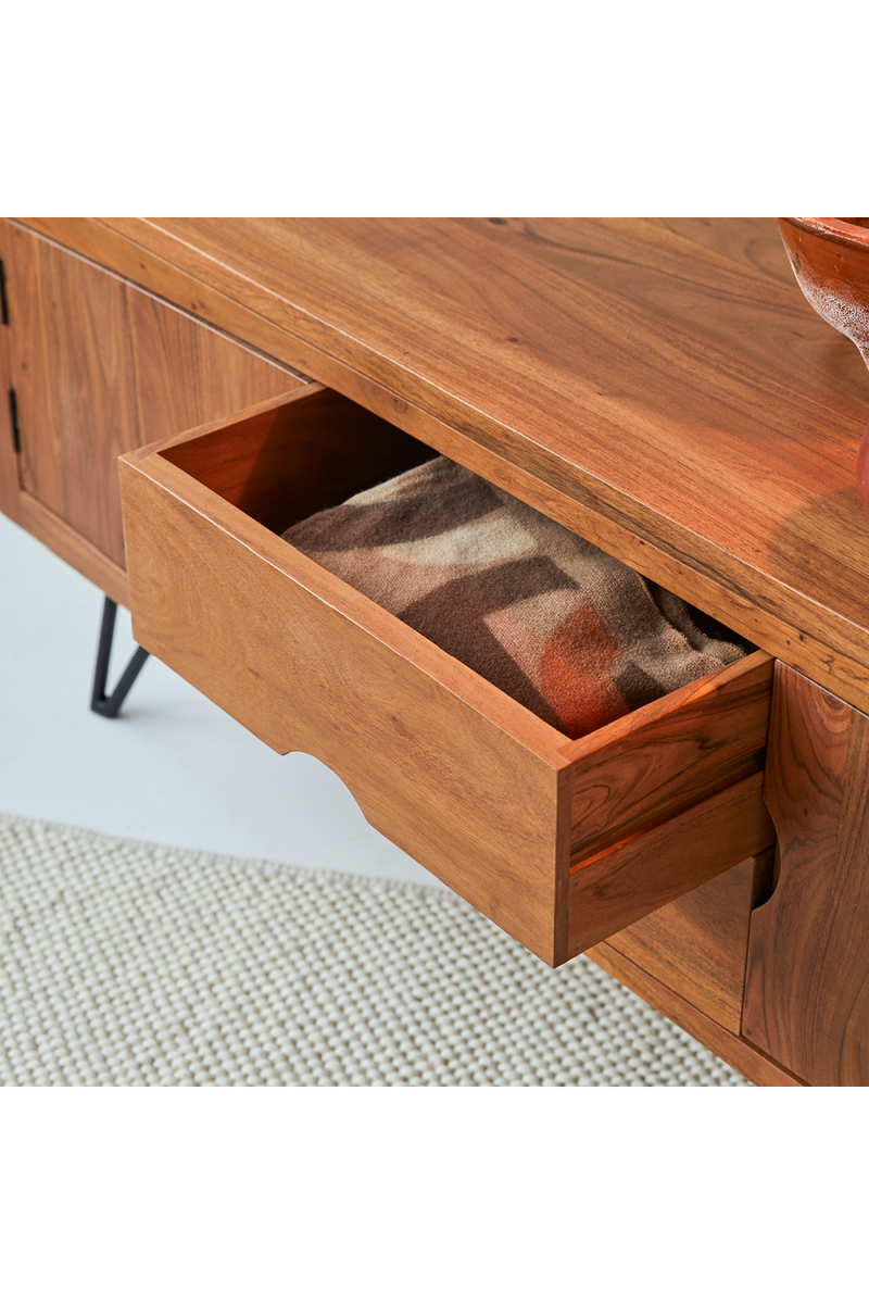 Contemporary Acacia TV Stand | Tikamoon Bonnie | Woodfurniture.com