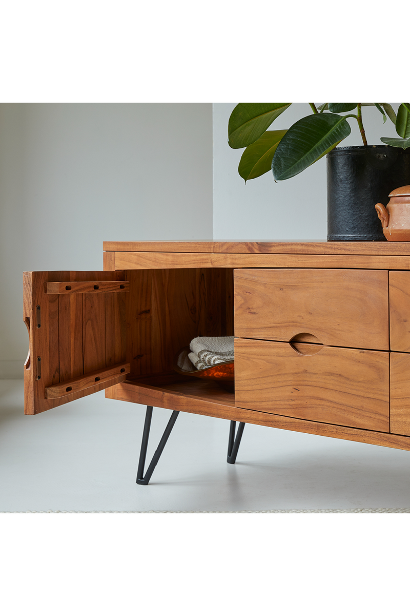 Contemporary Acacia TV Stand | Tikamoon Bonnie | Woodfurniture.com