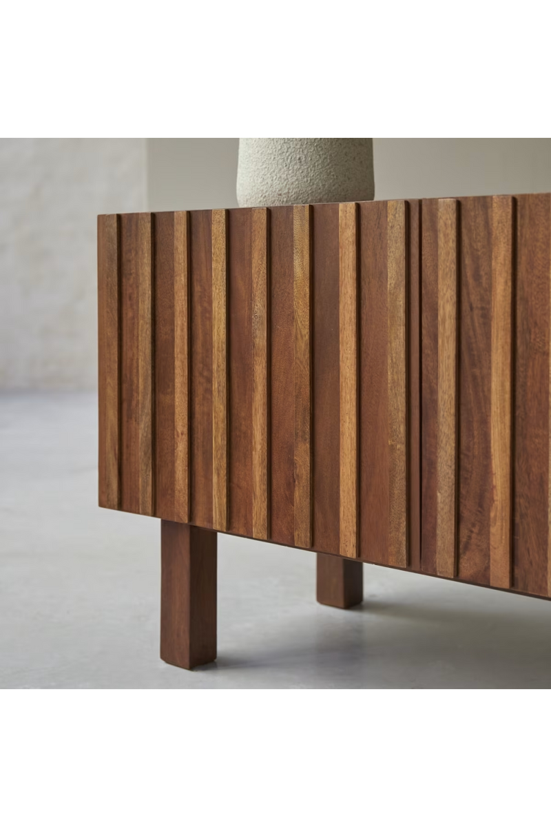 Slatted Mango Wood TV Unit | Tikamoon Milo | Woodfurniture.com