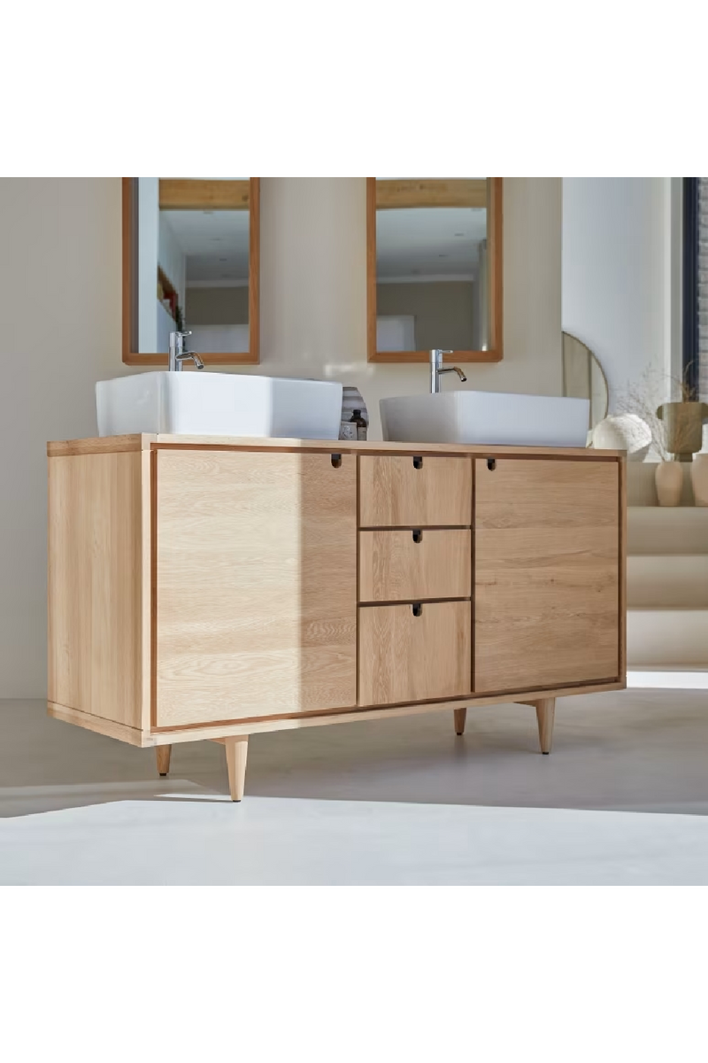 Contemporary Oak Vanity Unit | Tikamoon Jonak