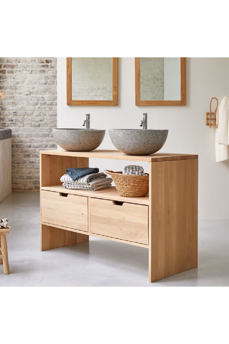 Modern Oak Vanity Unit | Tikamoon Kwarto | Woodfurniture.com