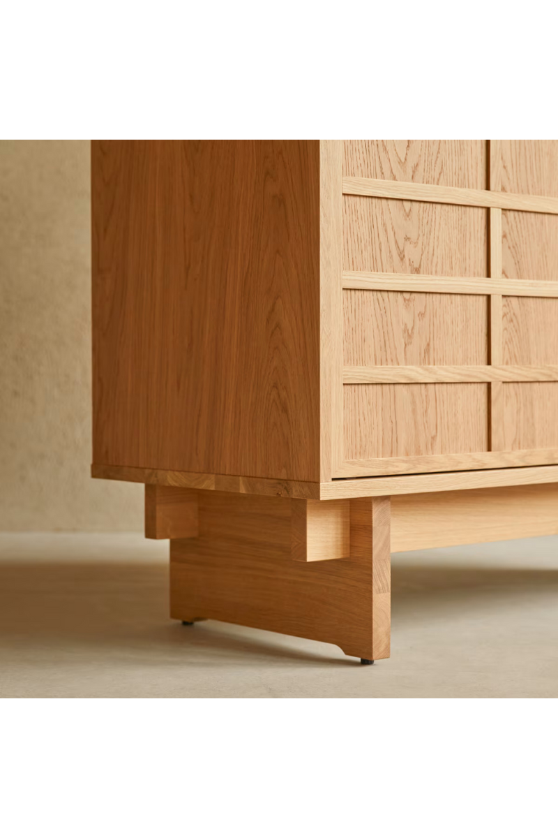 Solid Oak Japandi Bathroom Cabinet | Tikamoon Miu | Oroatrade.com