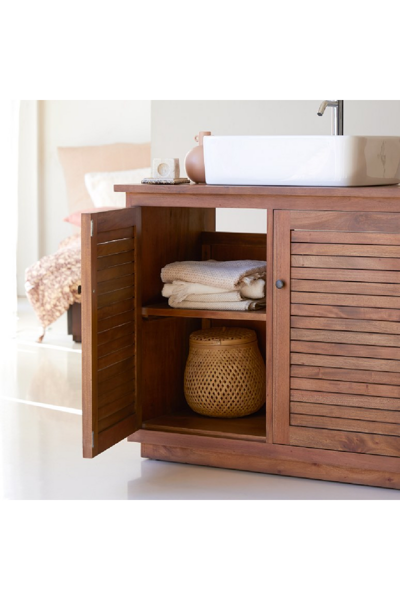 Solid Acacia Vanity Unit | Tikamoon Loggia | Woodfurniture.com