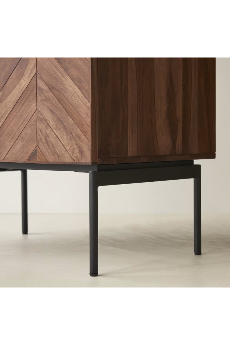 Solid Sheesham Chevron Vanity Unit | Tikamoon Ismaël | Woodfurniture.com