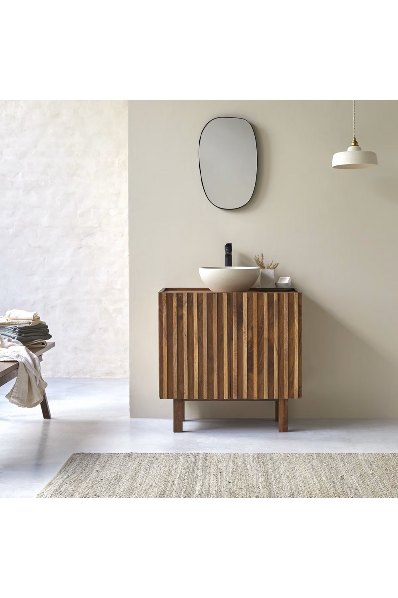 Slatted Mango Wood Vanity Unit | Tikamoon Milo | Woodfurniture.com