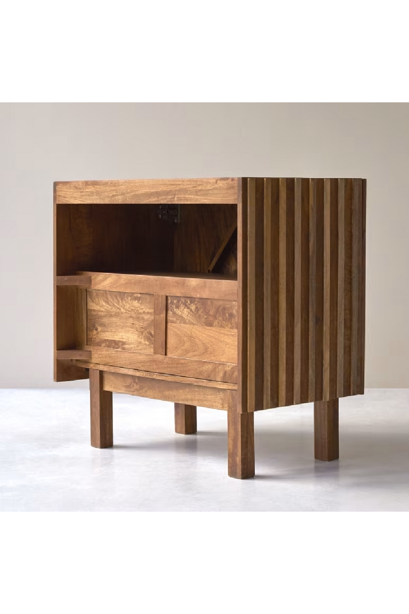 Slatted Mango Wood Vanity Unit | Tikamoon Milo | Woodfurniture.com