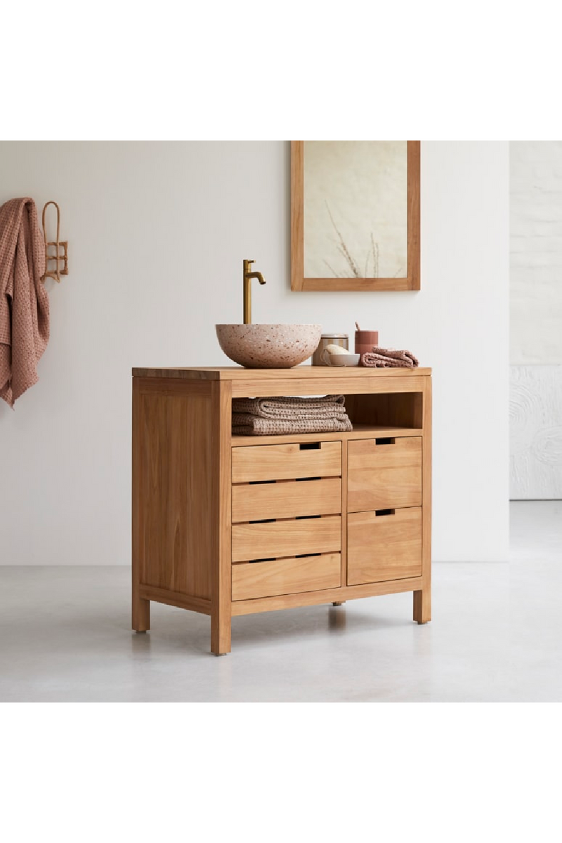 Solid Teak Vanity Unit | Tikamoon Serena | Woodfurniture.com