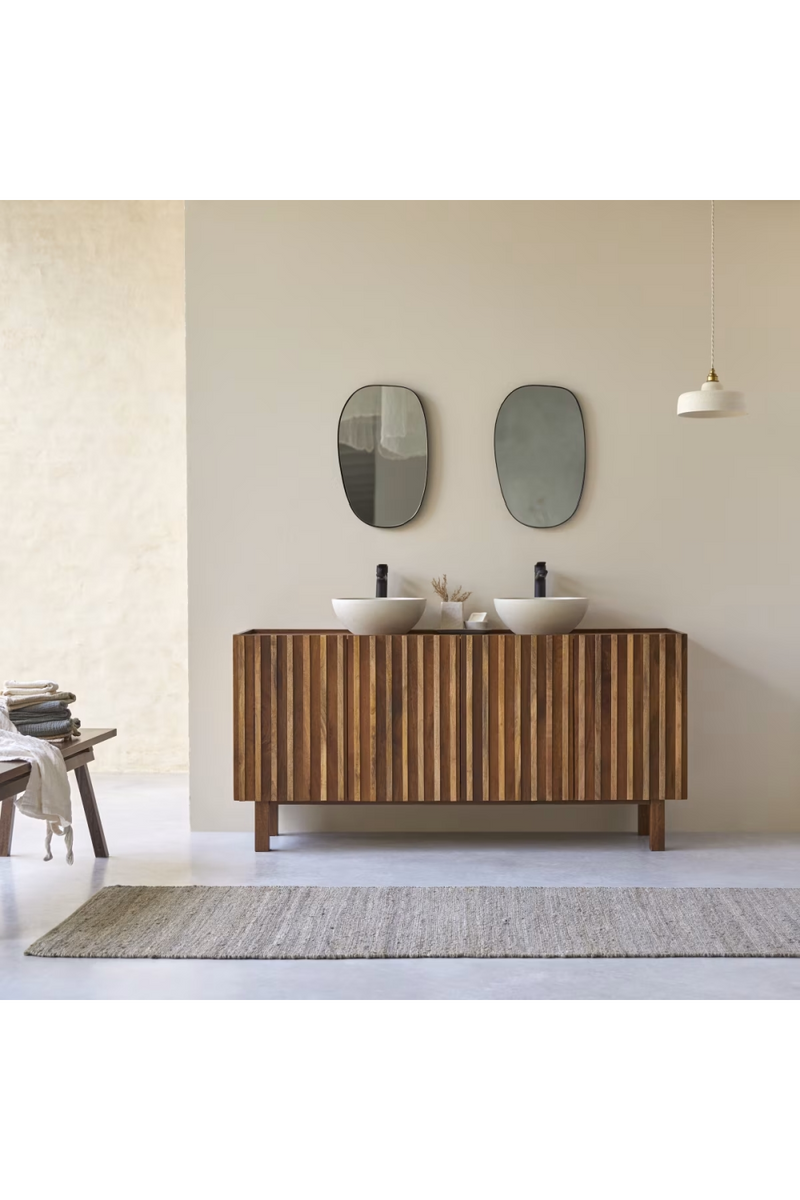 Varnished Mango Wood Vanity Unit | Tikamoon Milo | Woodfurniture.com